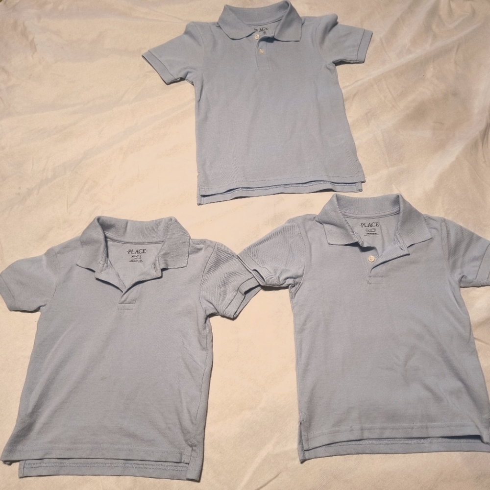 Children's place polo shirts 2x size 4 and 1x size 5/6